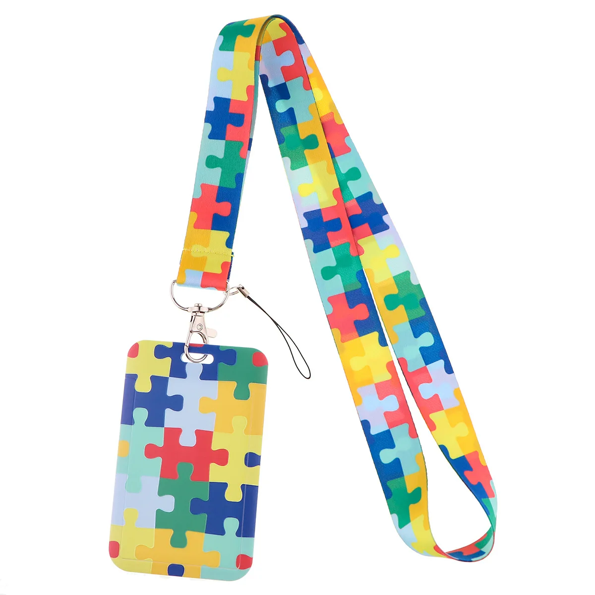 Autism Maze Lanyard ID Badge Holder Bus Pass Case Cover Slip Bank Credit Card Holder Strap Card Holder