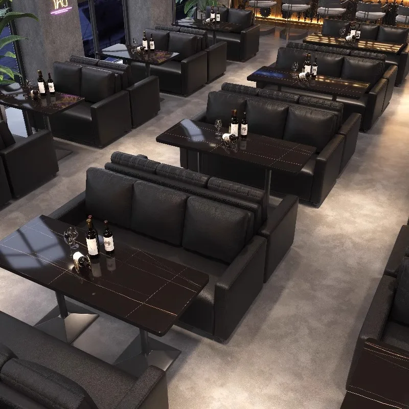Western Restaurant Commercial Dining Table And Chair Set Small Bar Cafe Billiards Room Milk Restaurant Furniture
