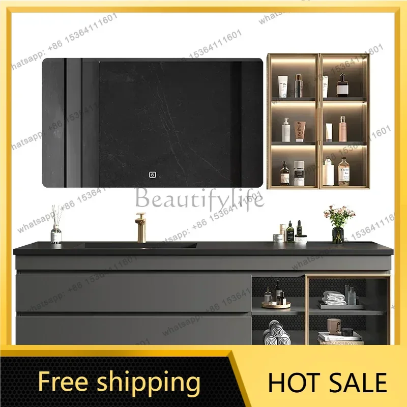 YJ Nordic Smart Bathroom Mirror Multifunction Modern Luxury Beauty Makeup Bathroom Cabinet Vanity Home Furniture Arredo Bagno FY