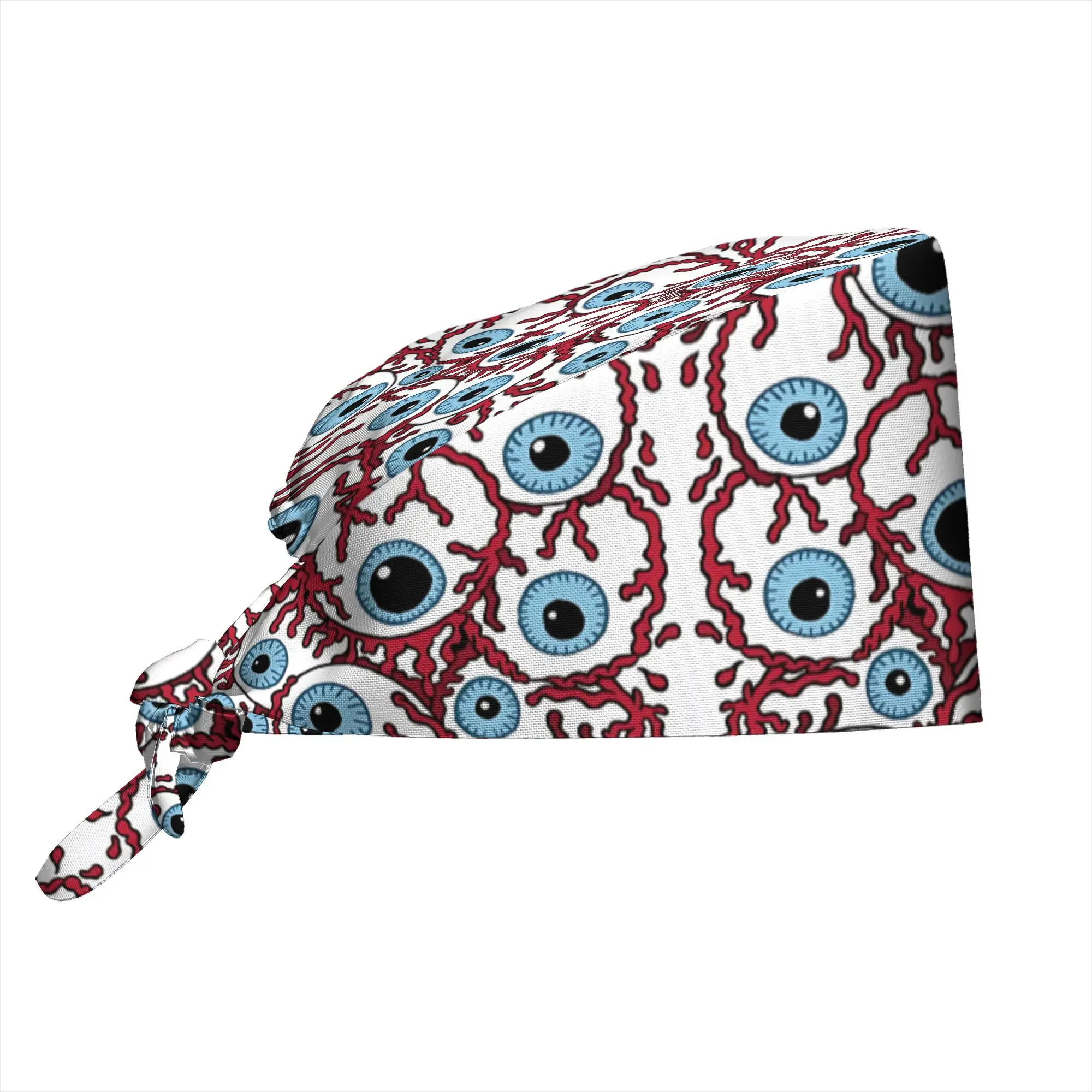 Abstract Doodle Minimal Line Art Modern Pattern Lightweight Tie-Back Uniform Hat Breathable Washable Headwear