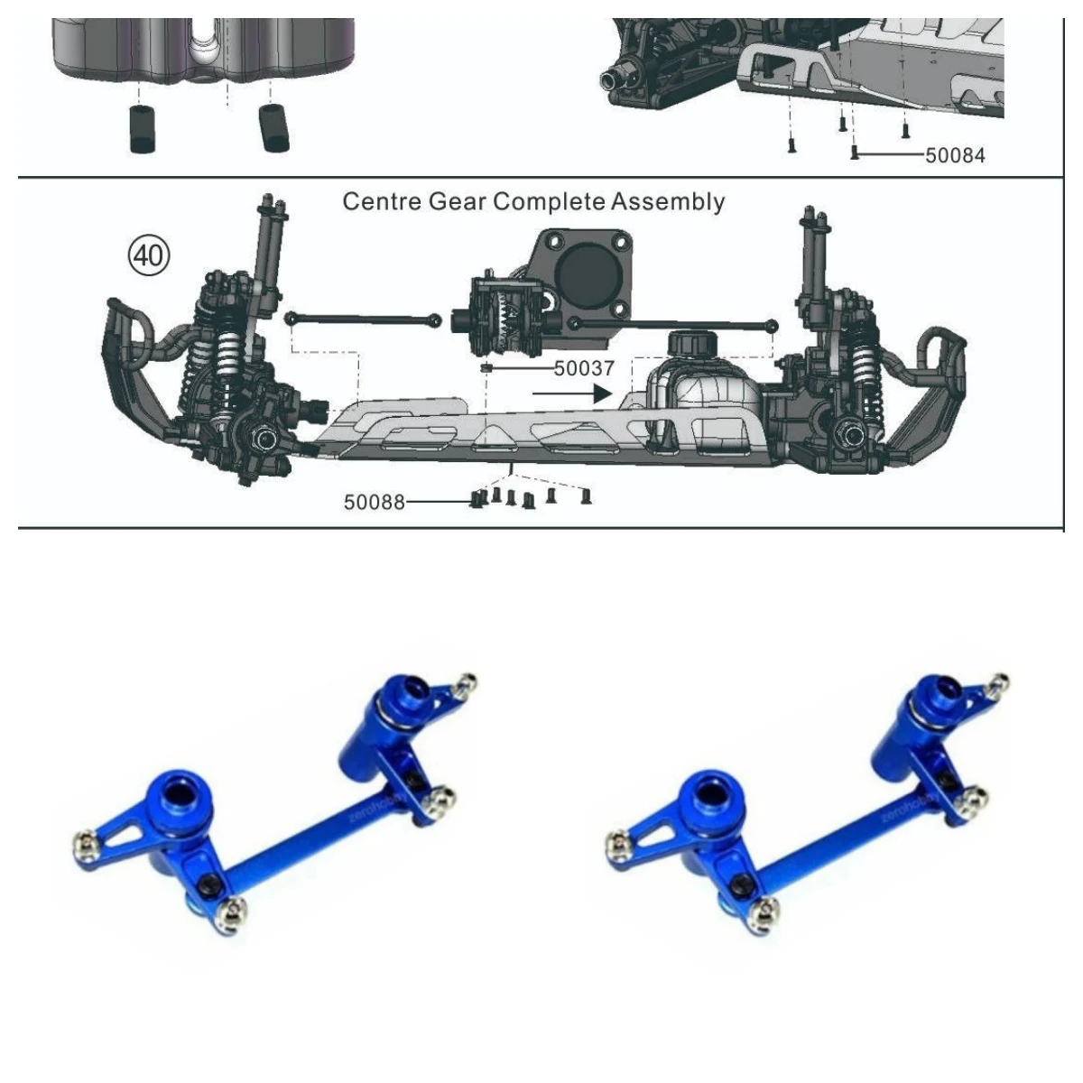 

АКСЕССУАРЫ АВТОМОБИЛЯ HSP RACING 050050-Servo Saver/ Рулевое управление в комплекте (Аль.) ДЛЯ 1/5 радиоуправляемых автомобилей 94050