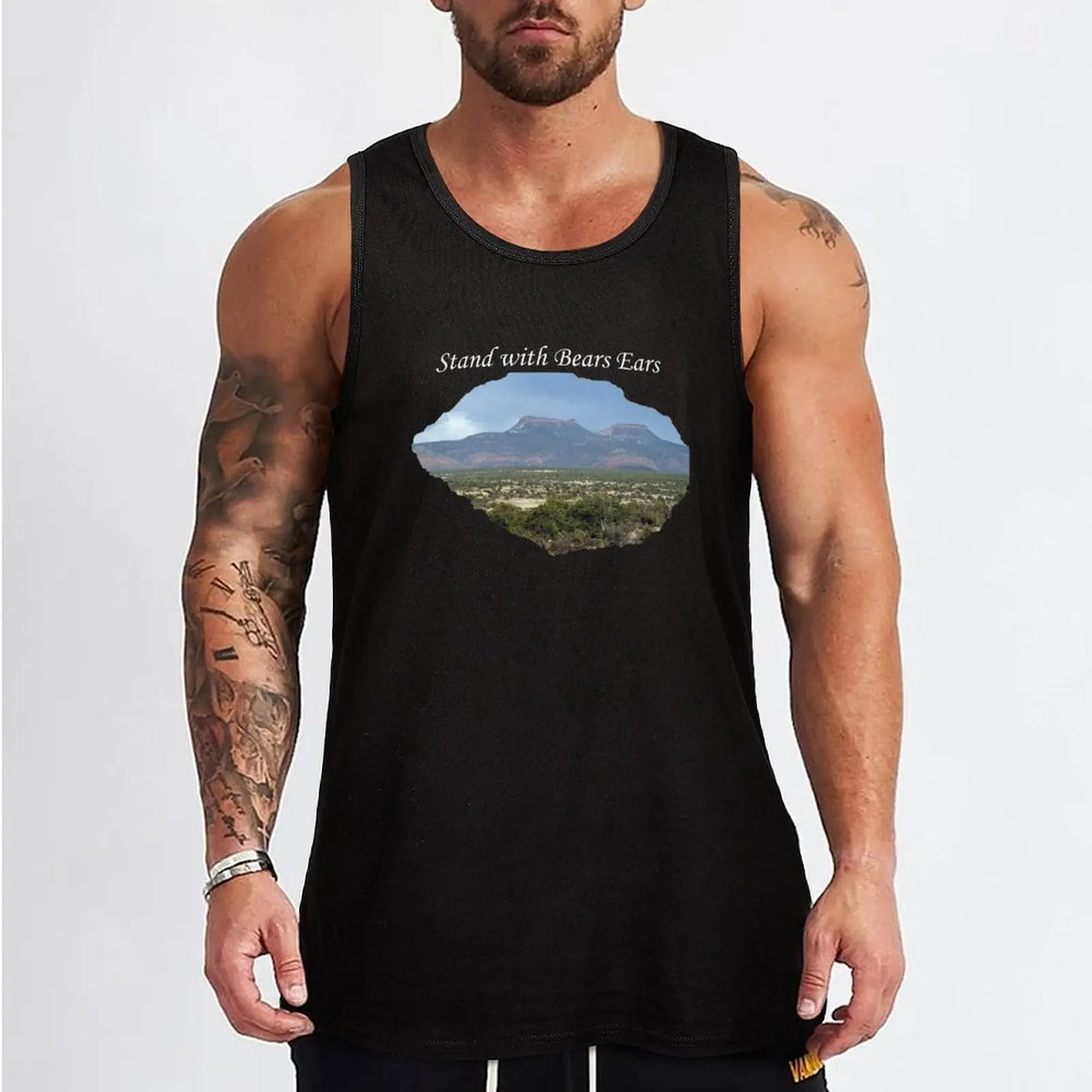 Stand with Bears Ears! Tank Top vests for men Men gym sportswear