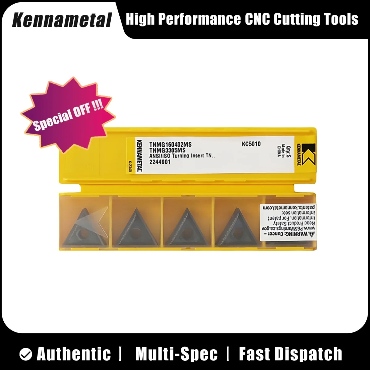 

Kennametal 100% оригинальные твердосплавные токарные пластины TNMG TNMG160402MS TNMG160408R TNMG160404F TNMG160408MS KC5010 средней растушевки
