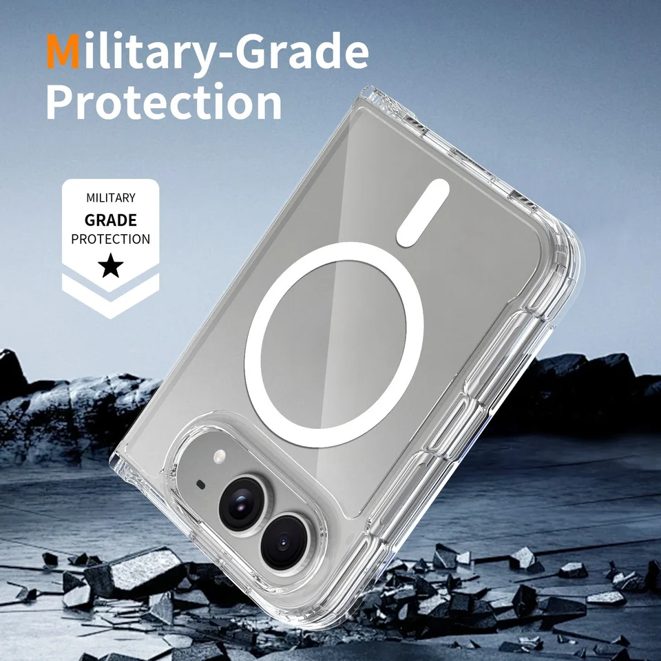 Funda transparente magnética plegable para Apple 18Fold, compatible con iPhone18Ultra, acrílica ultrafina y protectora 5