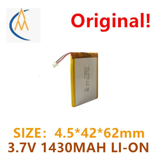 

Купить больше будет дешево Литий-полимерный аккумулятор 454262 454060 3,7 В 1430 мАч литиевый аккумулятор для очистителя воды, массажер для шеи