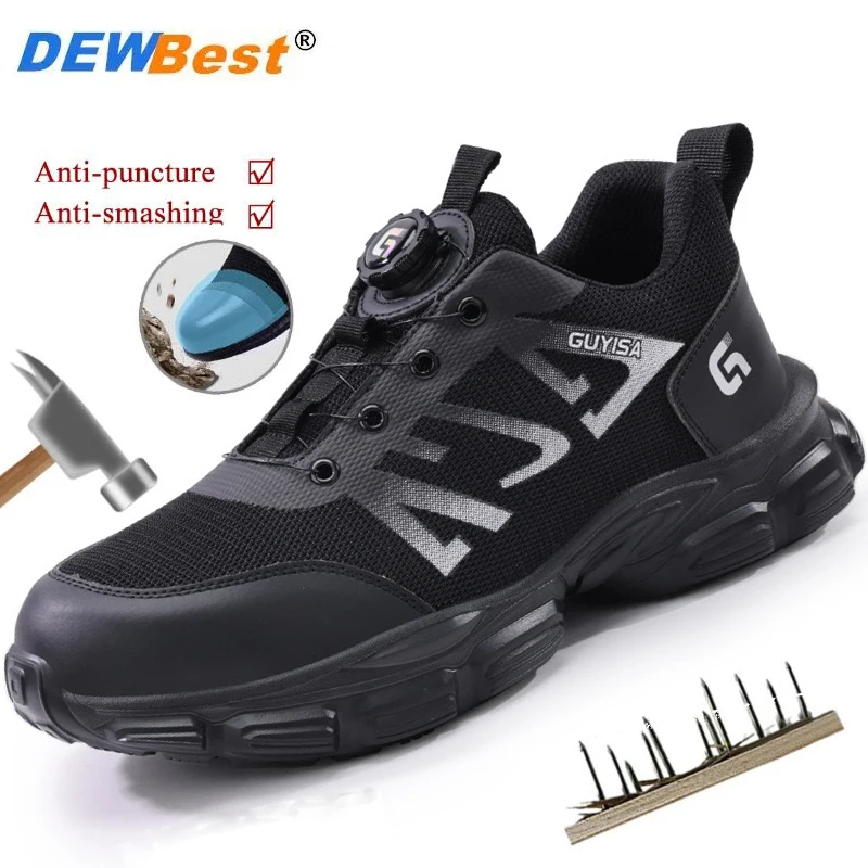 Men's fall lightweight anti-collision anti-stabbing anti-smash air cushion shock-absorbing non-slip work protective shoes