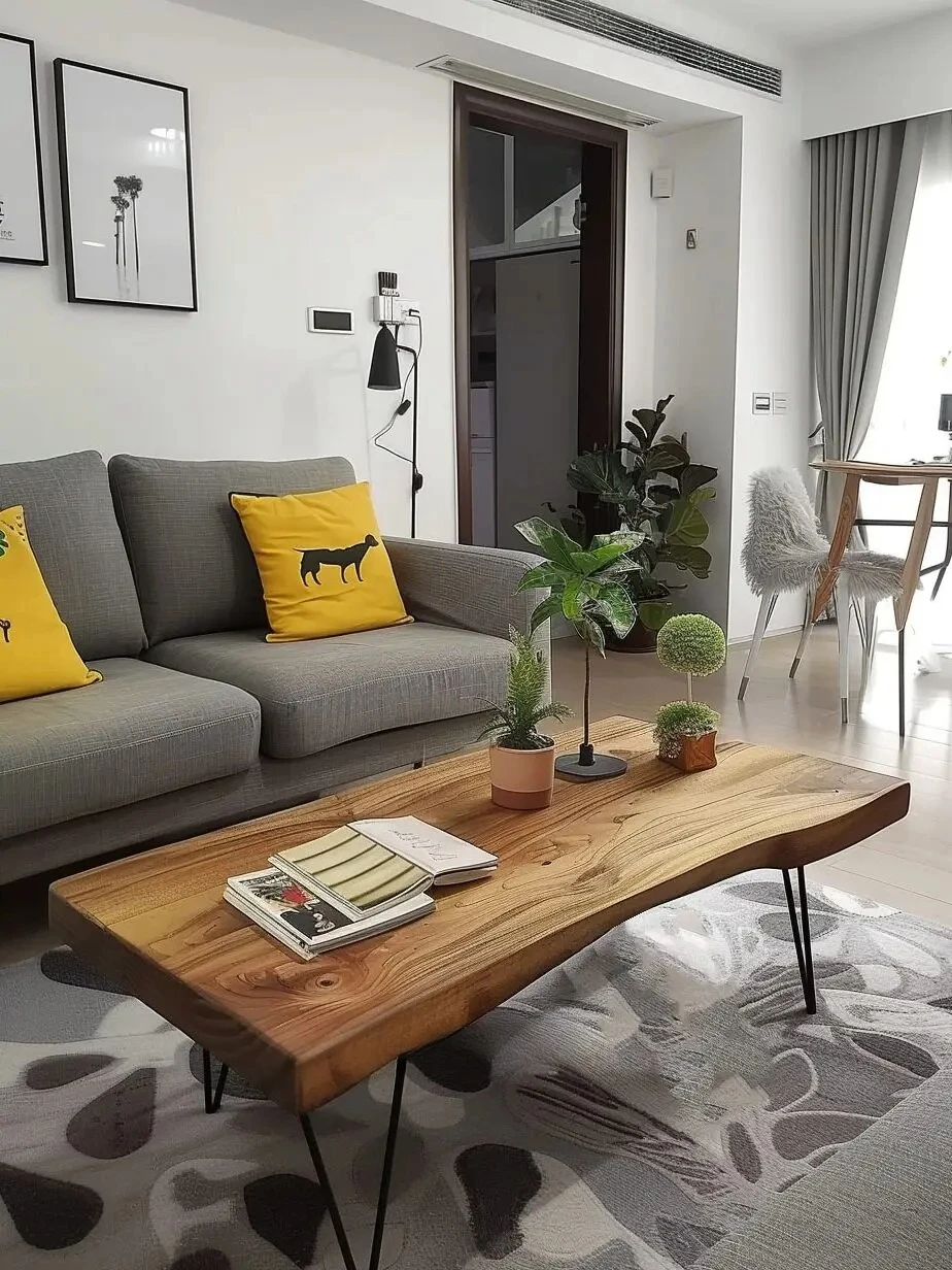 Solid wood original ecology irregular coffee table B & B inn log wind tea table personalized designer