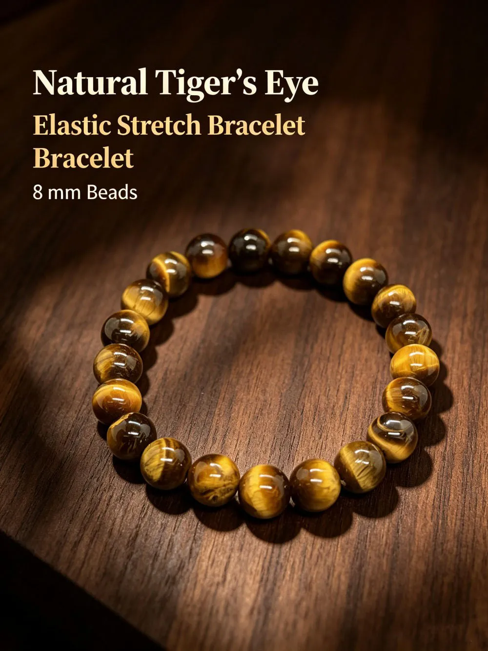 Tiger Eye Bracelet,Relax Anxiety Crystal 8mm Bead Triple Protection Jewelry Beaded Stone Chakra Gemstones Bracelets for women me