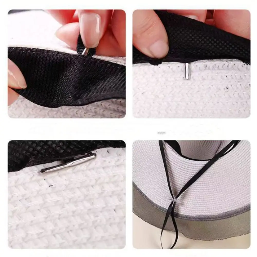 5Pcs New Adjusting Rope Windproof Hat Strap Removable Anti-lost Hat Wind Rope Solid Color Hat Chain Strap Hat