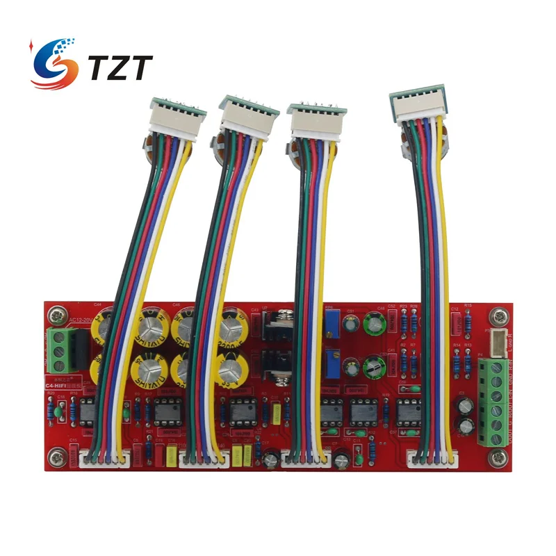 TZT C4 Preamplifier Board Low Distortion HiFi Audio Tuning Module Replacement for Mclntosh (Potentiometer with Lead Wire)
