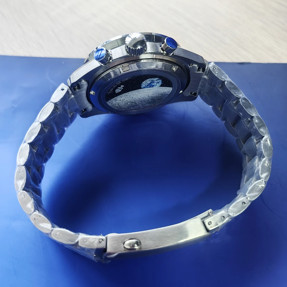 Cassa con cinturino in argento da 40 mm quadrante con lunetta in argento e lancette per accessori per orologi con movimento VK63 e strumenti di riparazione per accessori per orologi VK63