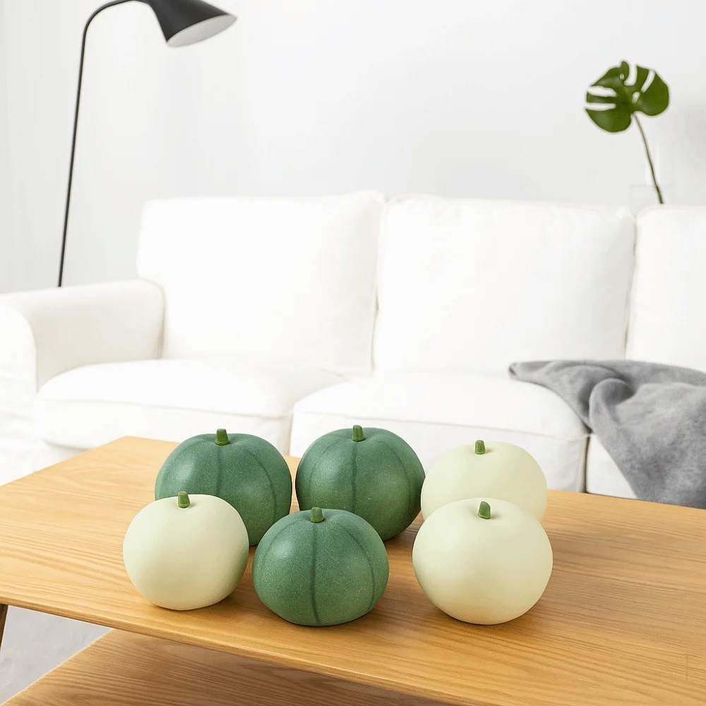 2 pezzi creativi in schiuma artificiale melone plastica realistica frutta finta decorativa simulazione realistica melone ornamento da cucina