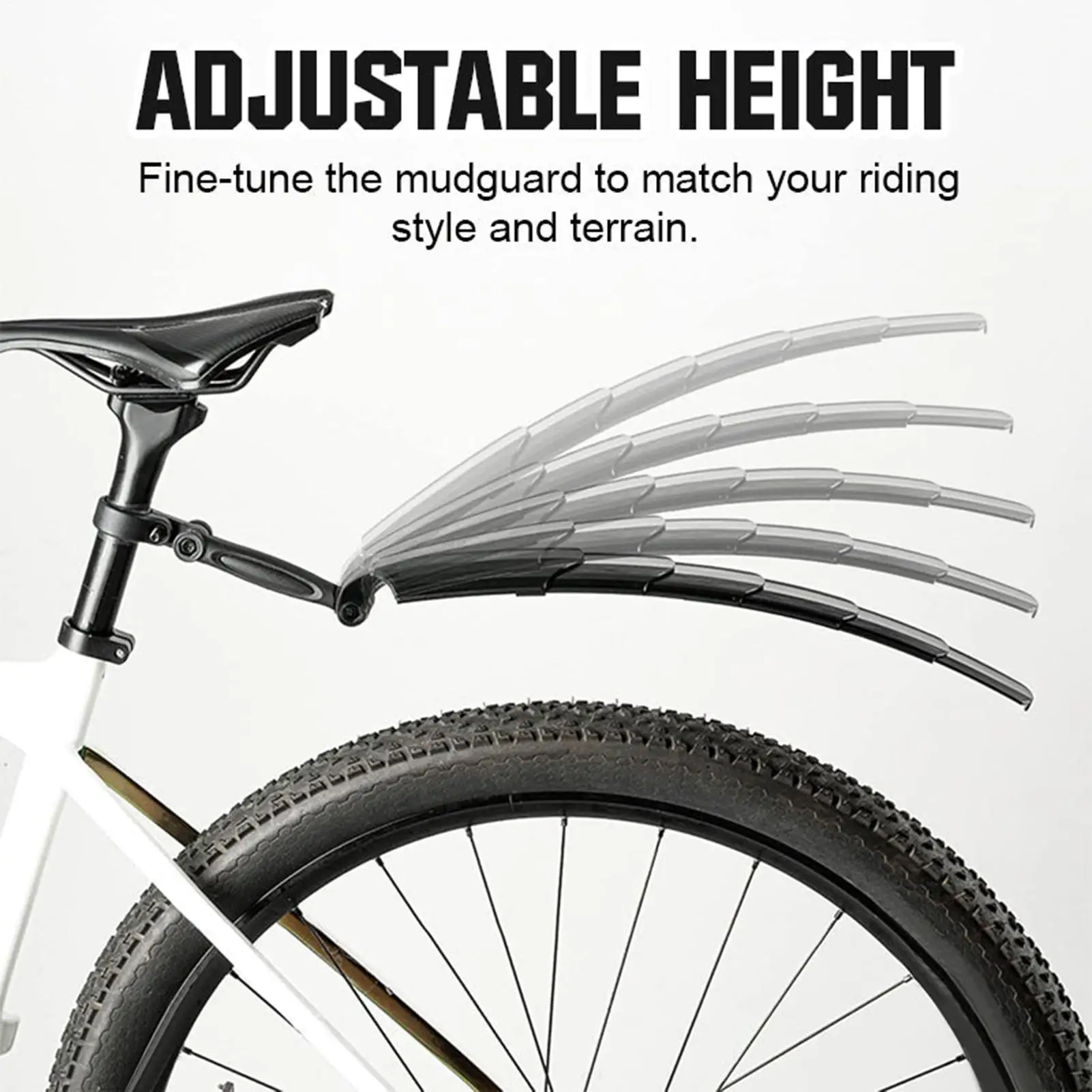 

Bicycle Mudguard Telescopic Foldable Bike Riding Front and Rear Mudguard Integrated Taillight Mudguard Equipment