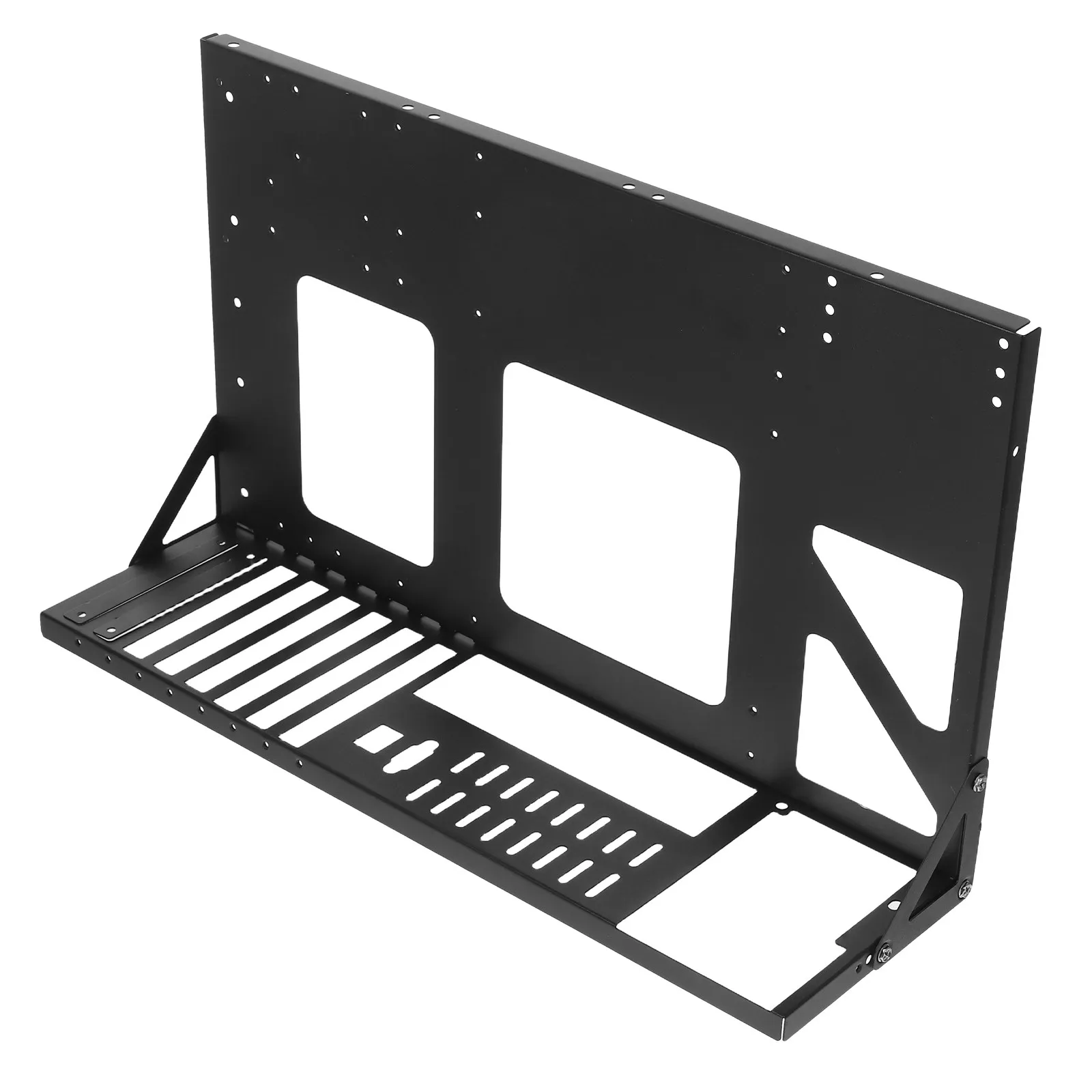Premium Thick Steel Motherboard Holder Rack with Open Airflow Design Maximum Graphics Card Spacing Superior Heat Dissipation
