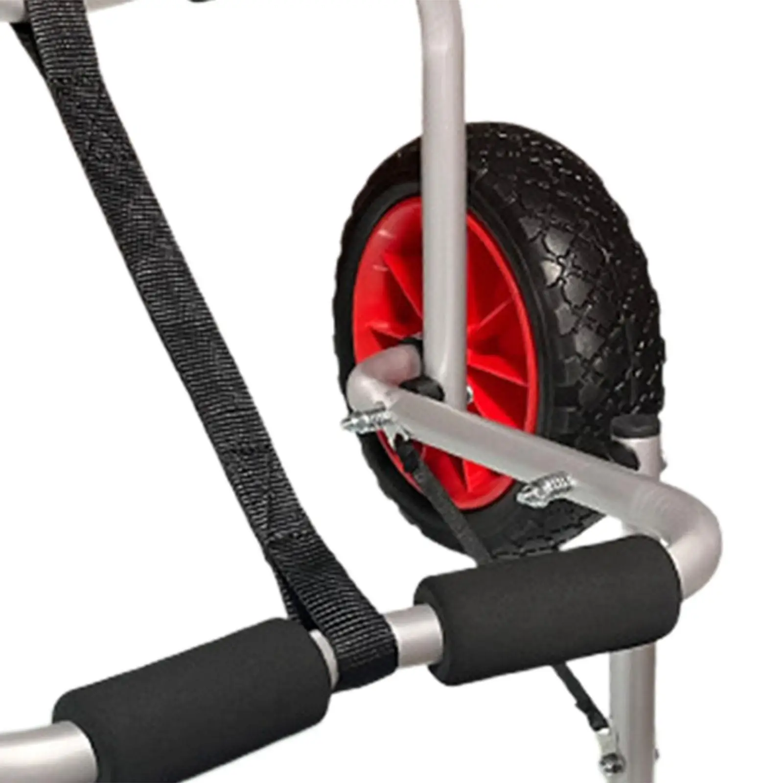 عربة الناقل طوي كاياك عربة الناقل جون قارب كاياك مقطورة خفيفة الوزن حزام مرن مع الإطارات بدون هواء كاياك دوللي عربة