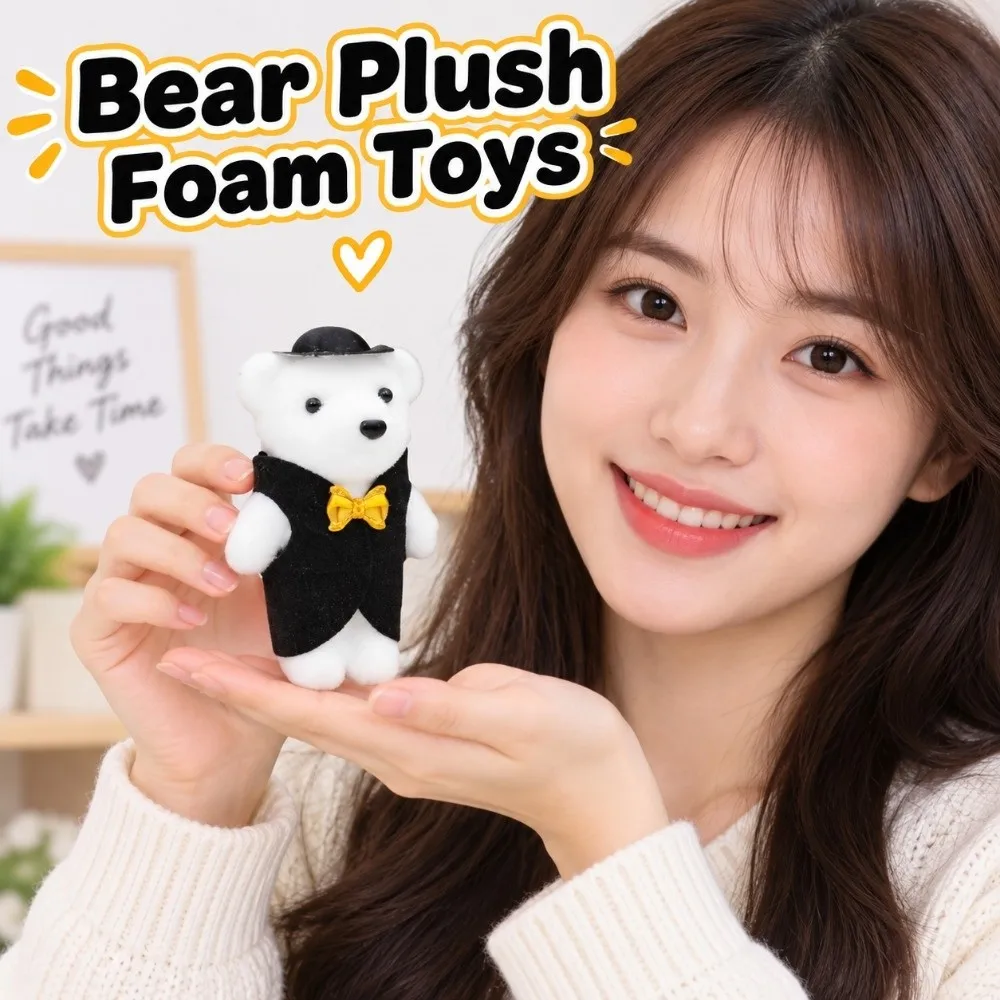 10pcs Foam Bear Bear Plush Foam Toys Plush Animal Couple Bear Mini Bear Flower Bouquet Handmade Cartoon Cartoon Bouquet Doll