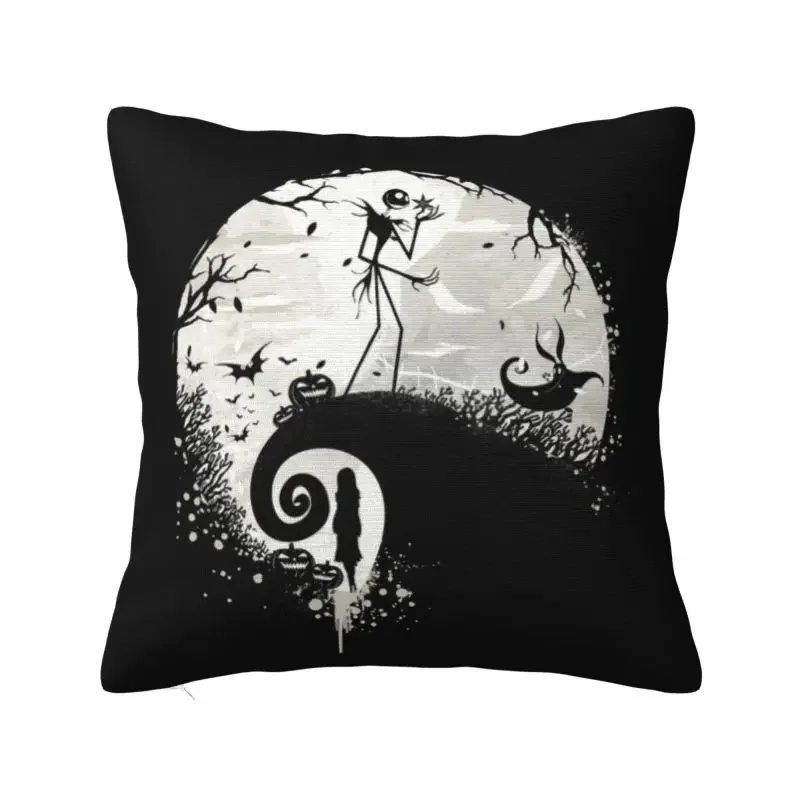 Cartoon The Nightmare Before Christmas Pillow Case 40x40cm Jack Skellington Chair Cushion Cover Square Pillowcase