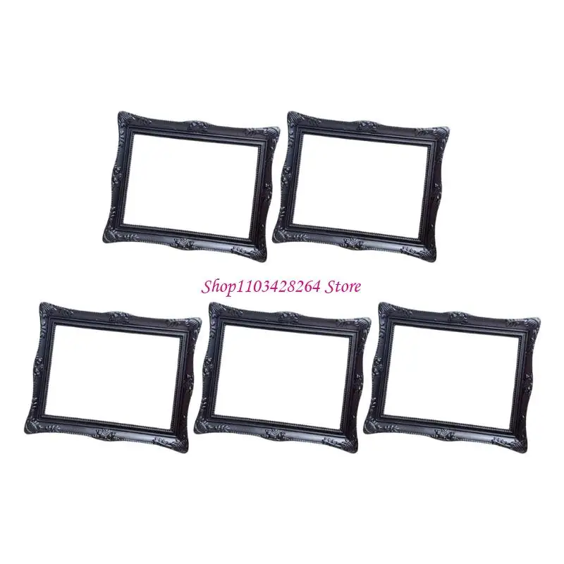  5pcs Resin Picture Frames for DIY Dollhouses Accessories and Miniatures