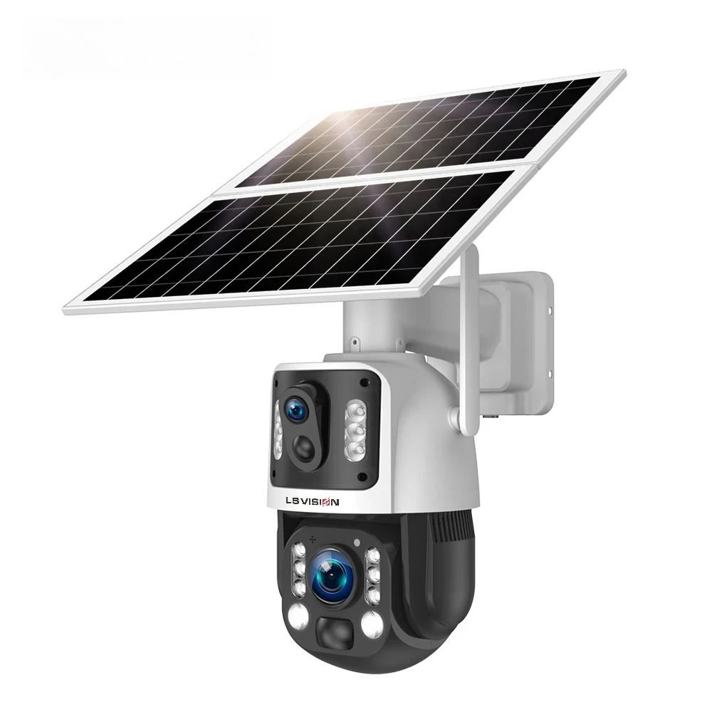 

LS VISION 3K 6MP 36X Zoom 4G Solar Camera Dual Lens Dual PIR Humanoid Tracking Outdoor PTZ Security Cameras 20000mA Battery