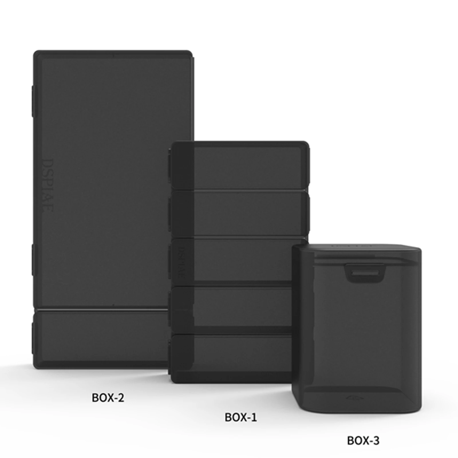 DSPIAE BOX-1 Five-format Parts Box BOX-2 Two-format Tool Box BOX-3 Parts Storage Tank Black Storage Box