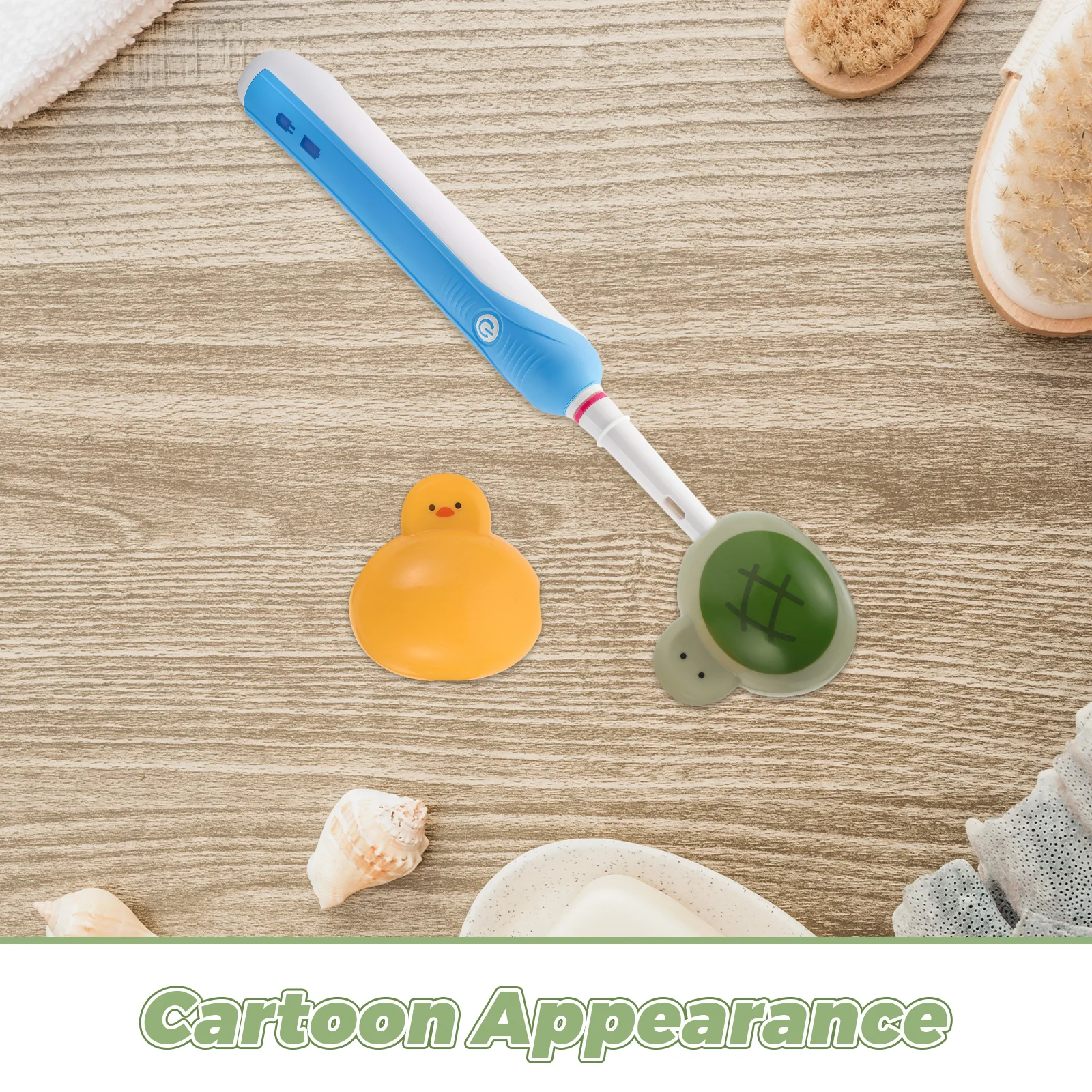 2 Stuks Kinderen Tandenborstelhoezen Cartoon Schildpad Draagbare Reisbeschermer Caps Elektrische Tandenborstel Hoofdbescherming Case