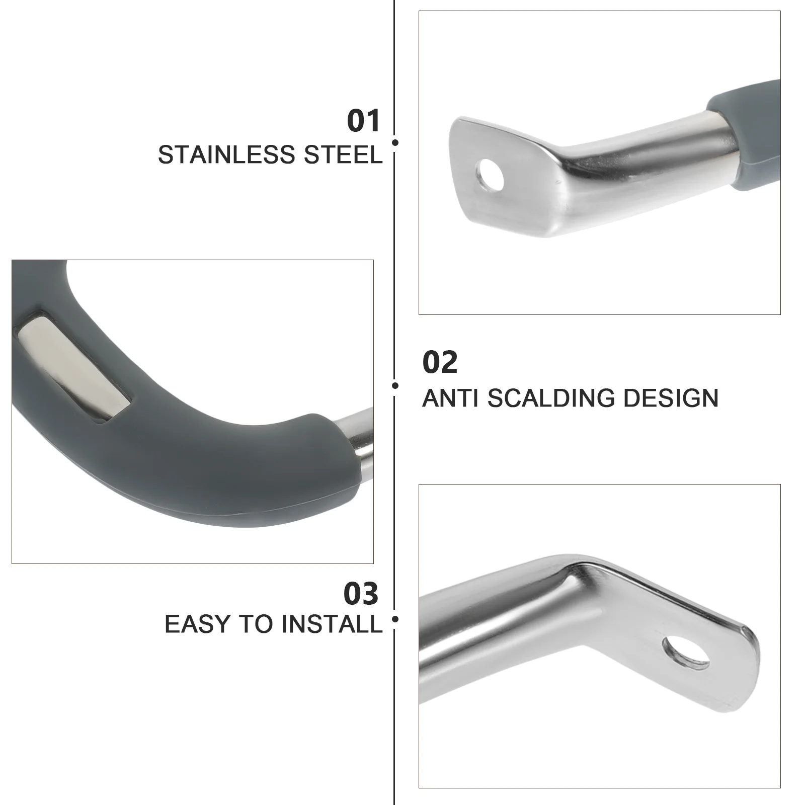 Anti-scalding Pot Handle Part Removable Wok Replacement Handles For Steaming Practical Pan Side Boiler Pans