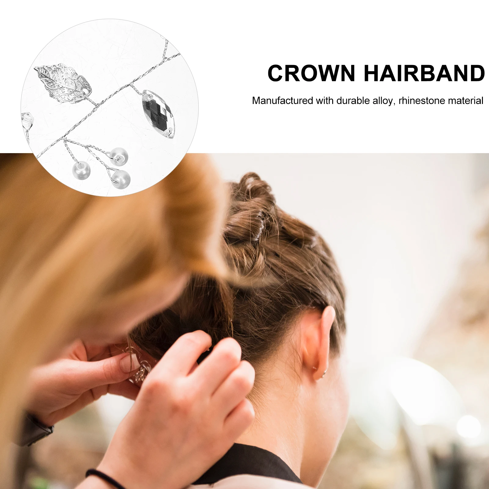 

Bridal Hair Accessory Wedding Dress Leaf Headband Bride Hairband Alloy Rhinestone