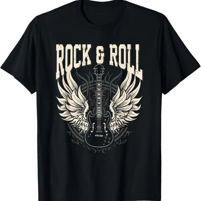 Camiseta de la banda de conciertos de guitarra eléctrica Cool para amantes del rock and roll
