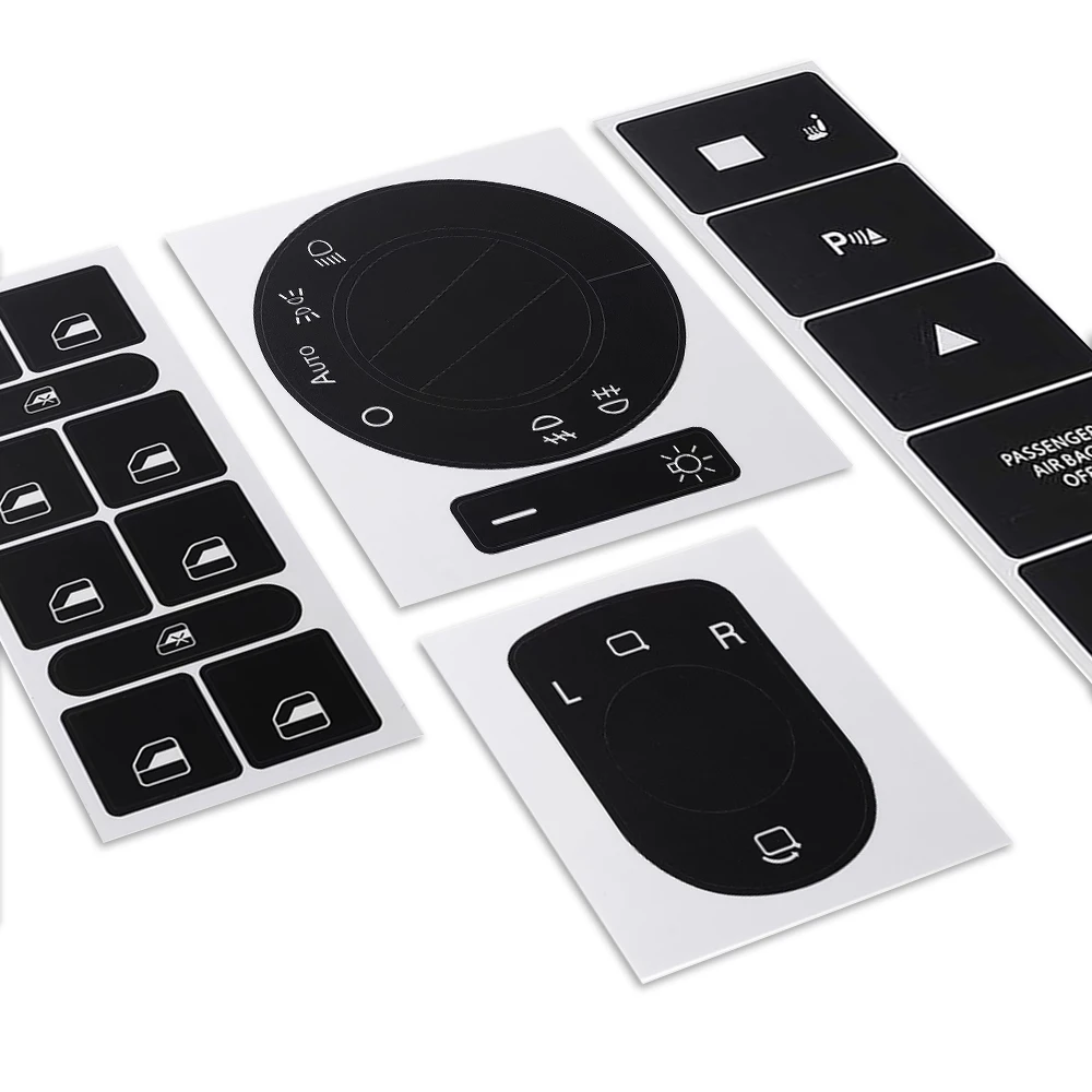 9 Set For VW For VOLKSWAGEN Touareg 2004-2009 Car Interior Stickers Radio+ A/C Climate Control Button Repair Decals Stickers - Image 4