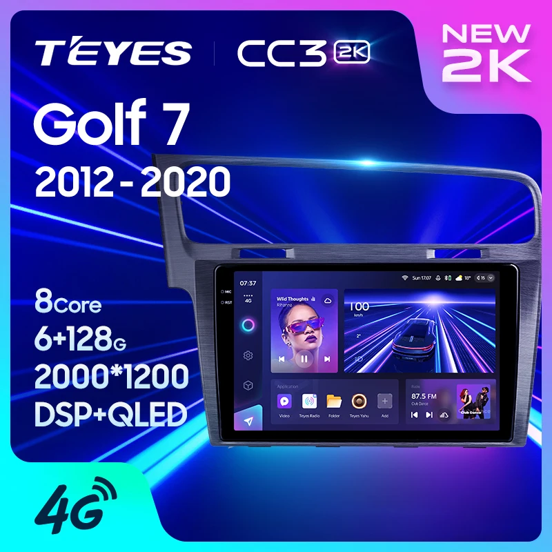 TEYES CC3 2K For Volkswagen Golf 7 2012 - 2020 Car Radio Multimedia Video Player Navigation stereo GPS Android 10 No 2din 2 din dvd