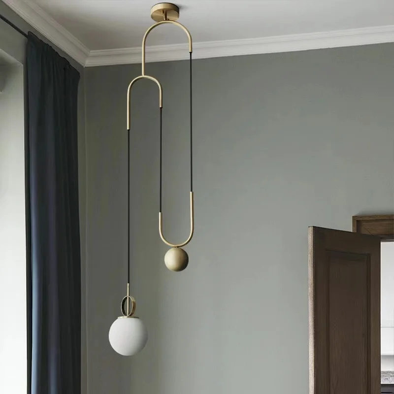 Luz pingente para quarto cabeceira sala de estar banheiro pendurado lâmpada vidro bola droplight suspensão iluminação Home decoração