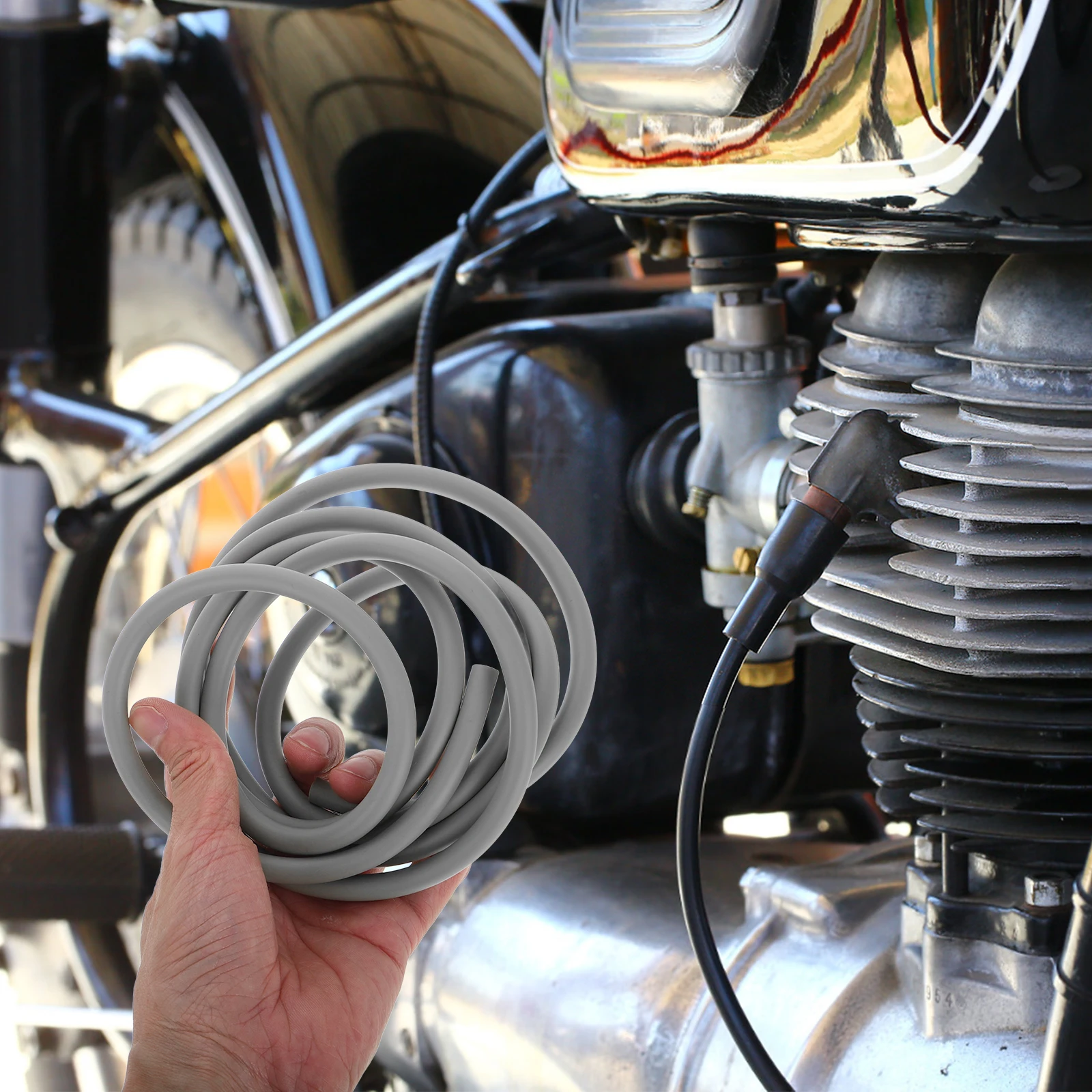 

Hose Fitting Kit For Motorcycle Oil Tube High-Pressure Fuel Line Anti-Aging Rubber Tubing For Dirt Bike