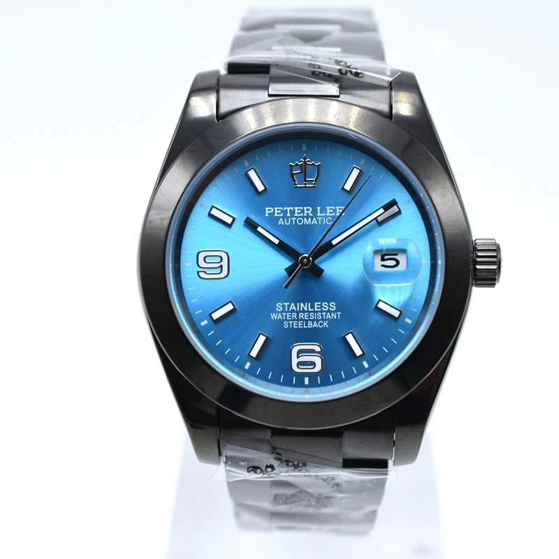 Vintage Explorer marque de luxe montres automatiques pour hommes en acier inoxydable montre noire montre-bracelet mécanique avec remontage automatique