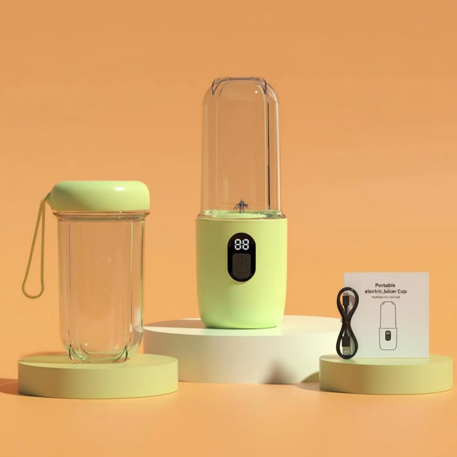 Portable Blender High-Speed Engine Electric Travel Juicer Recharge-Capable Mini Blender Safety Lock Recharge-Capable Juicer
