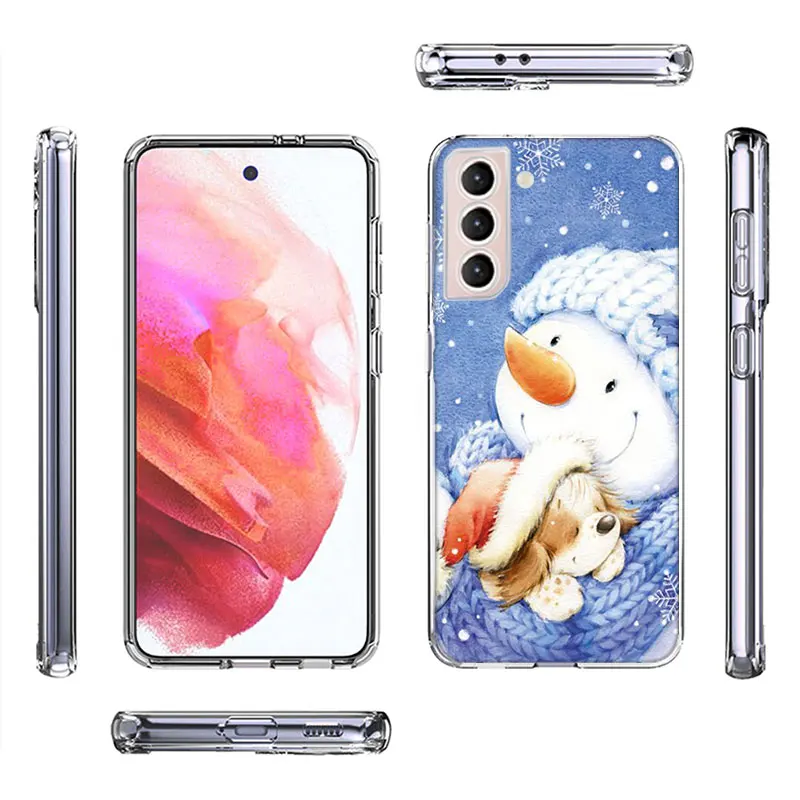 Merry Christmas Snowman Phone Case For Galaxy A15 A25 A35 A55 Samsung A10 A20E A30 A40 A50 A70 A11 A21S A31 A41 A51 A71 A9 A8 A7