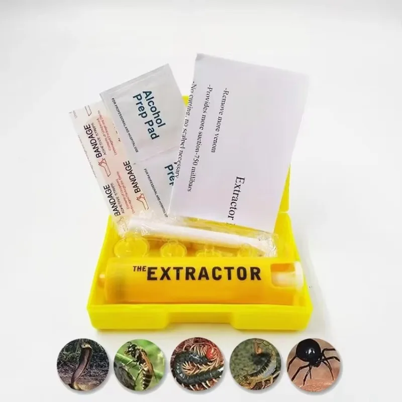 Camping Venom Extractor Snake Insect Bite First Aid Kit Outdoor Emergency Survival Rescue Venomous Bee Bite Vacuum Detox Pump