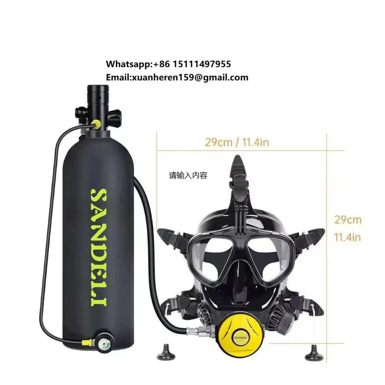 Hot Sale Underwater 40-60 Minutes 4L High Pressure Aluminium Compressed Air Diving Cylinder Lung Tank