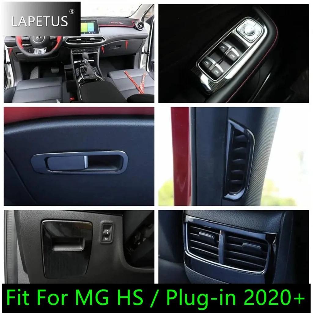 

Black Car Pillar A Air / Center Control Stripes / Window Lift Panel Cover Trim Auto Accessories For MG HS / Plug-in 2020 - 2024