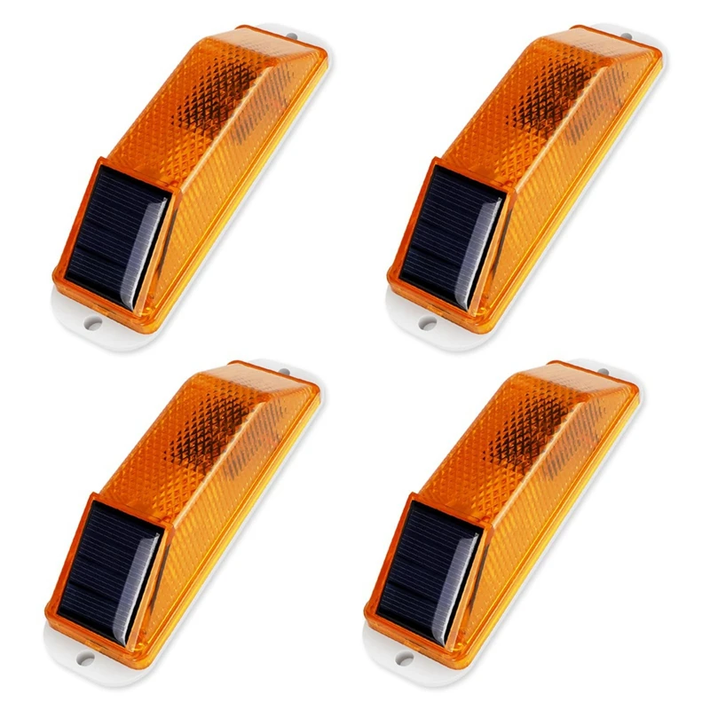 

Solar Warning Lights Warning Lights Bright Solar Strobe Lamp Safety Light Yellow