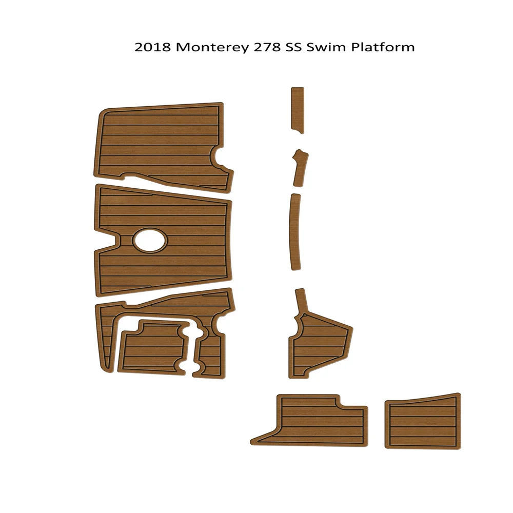 

2018 Monterey 278 SS Swim Platform Step Pad Boat EVA Foam Teak Deck Floor Mat SeaDek MarineMat Gatorstep Style Self Adhesive