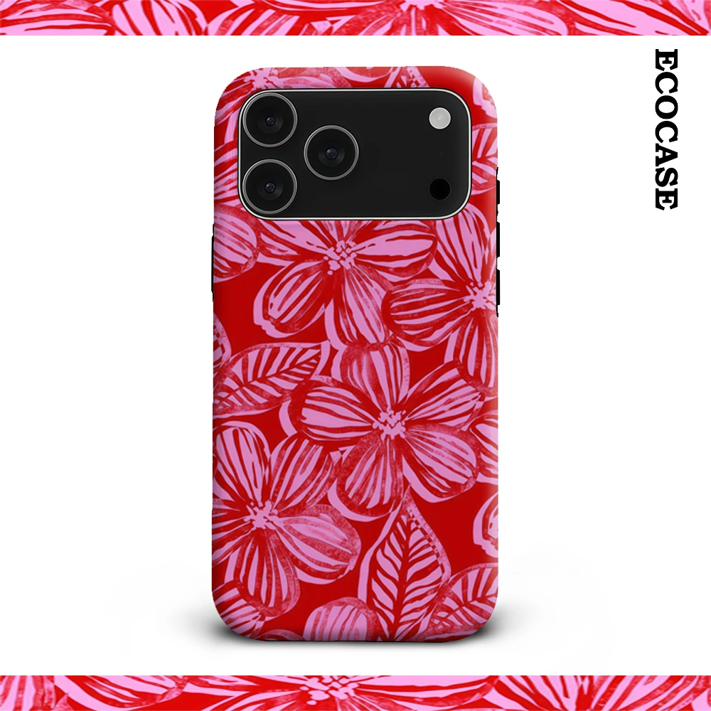 Rosa und rote Blumen IPhone 17 Must-Haves Handyhülle für IPhone 17 16 15 14 13 12 11 Pro Max Plus Doppelschichtige Rückseite
