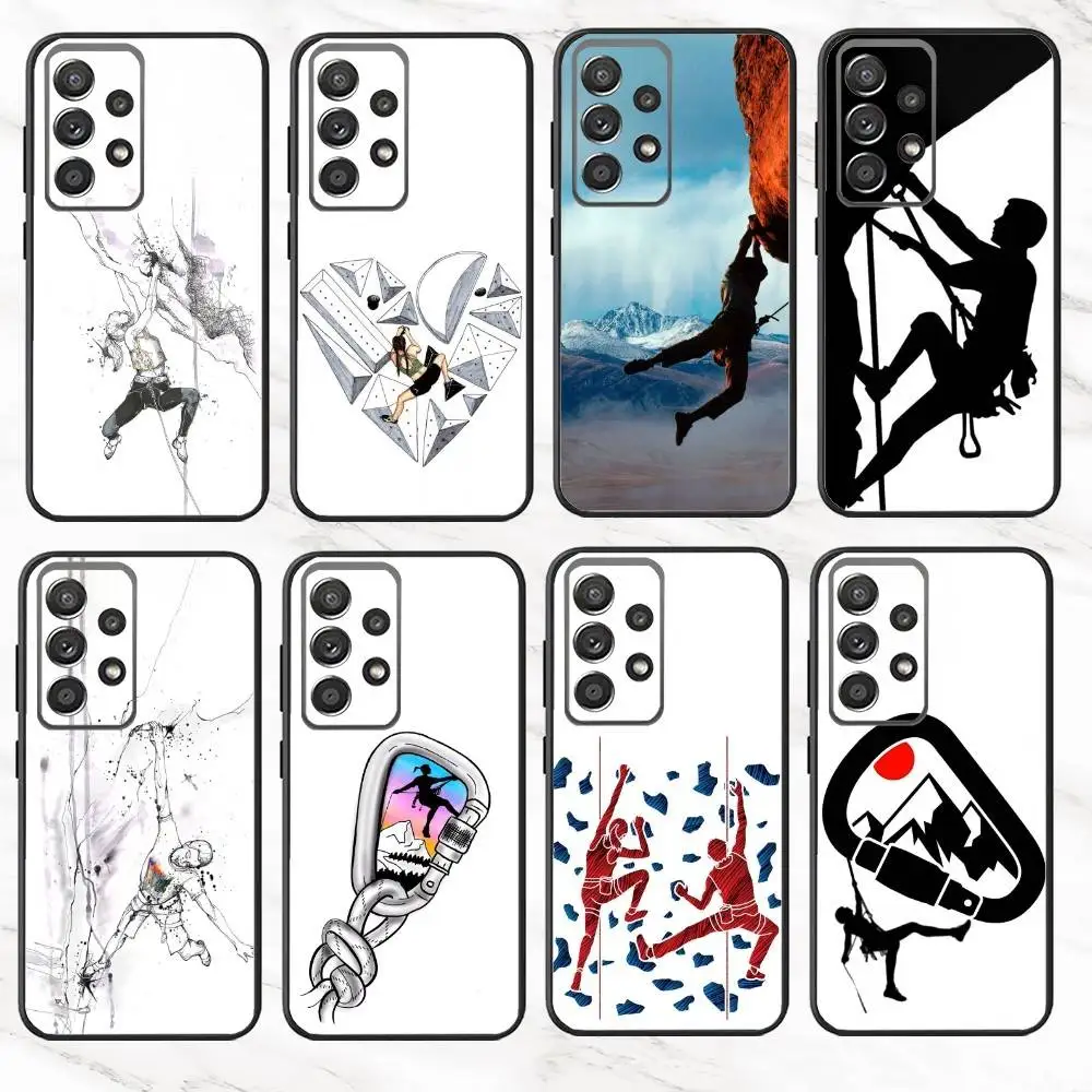 

R-Rock Climbing Wall Phone Case For Samsung S25,S24,S21,S22,S23,S30,Ultra,S20,Plus,Fe,Note,10,9,5G Black Cover