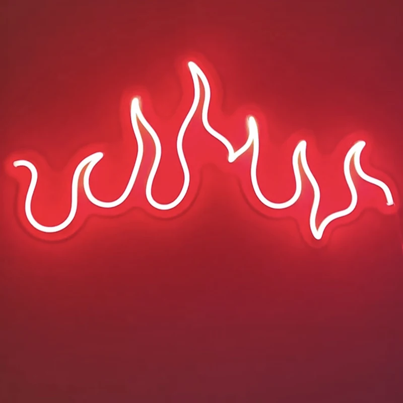 

Fire Neon Sign Custom Bedroom Home Wall Art Led Neon Signs Living Room Aesthetic Decoration Acrylic Artwork Night Light Lamp