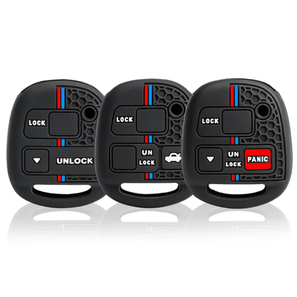 Silicone 2 3 4 Buttons Car Key Case For Toyota FJ Cruiser Land 2008-2014 Yaris Echo For Lexus ES GS LS IS RX SC LX RX400h