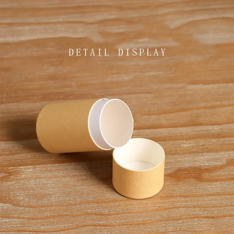 50pcs Kraft Paper Push Up Tubes Cardboard Cosmetic Cylindrical Packaging Lip Balm Deodorant Container