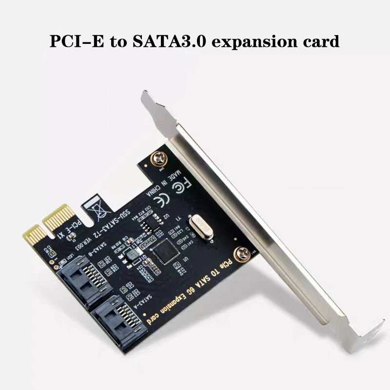 PCI-E SATA 1X 4X 8X 16X PCI-E Cards PCI Express To SATA 3.0 2-Port SATA III 6Gbps Expansion Adapter Board With ASMedia 1061 Chip