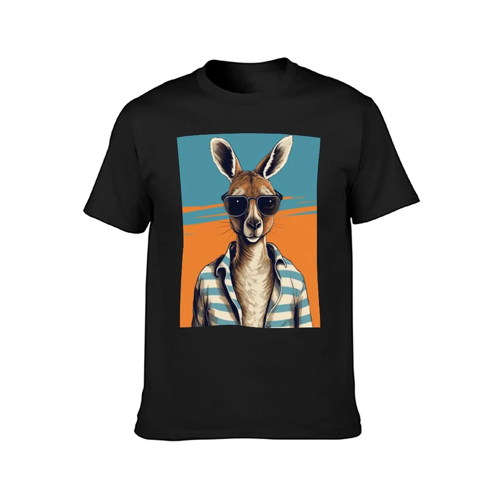 Cool Kangaroo Wearing Clothes T-Shirt funnys quick-drying summer clothes customizeds oversized t shirt men