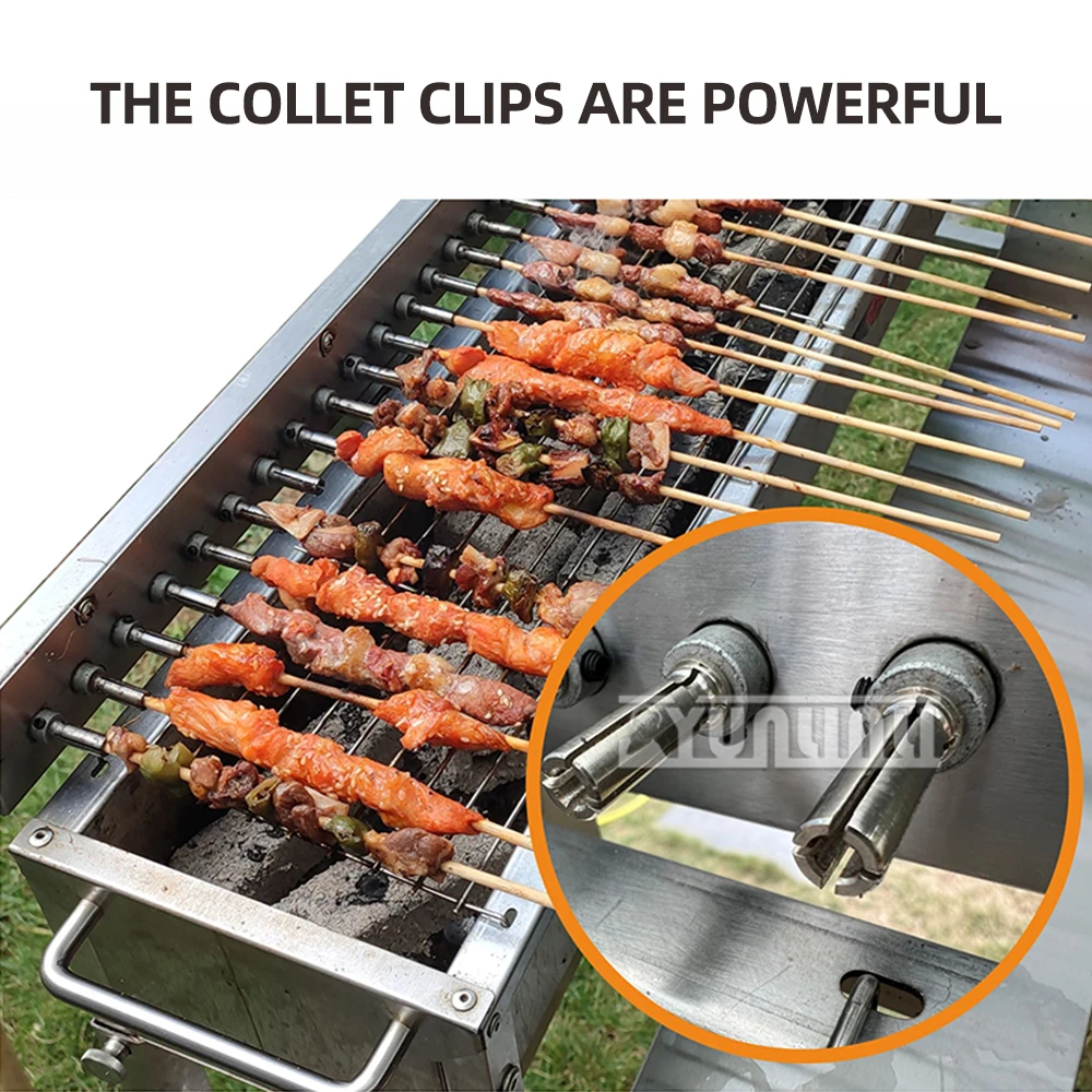 Automatic Flip Barbecue Stove Multifunction Portable Rotating Barbecue Machine for Outdoor Cooking