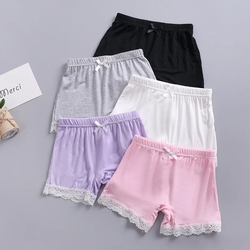 2023 Summer Children's Wear Girls' Modal Cotton Anti Shining Bottom Pants Baby Shorts Safety Pants Size 100-160cm