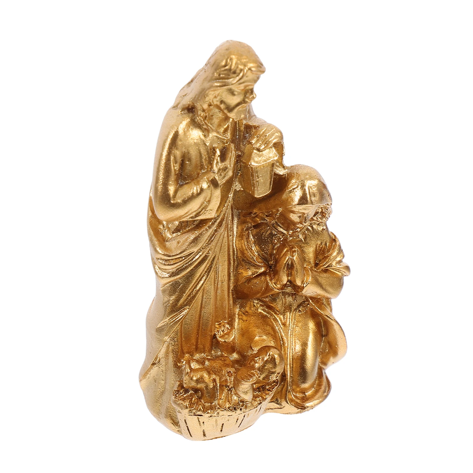 

Resin Jesus Sculpture Desktop Decor Miniature Nativity Statue Christian Office Home Jesus Decoration
